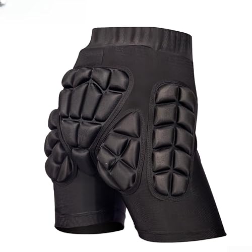 for Impact Resistance Sportswear Shorts with 3D Padding - Breathable Cycling Liner for Mountain Biking Black XL(XL-Hip Protector)