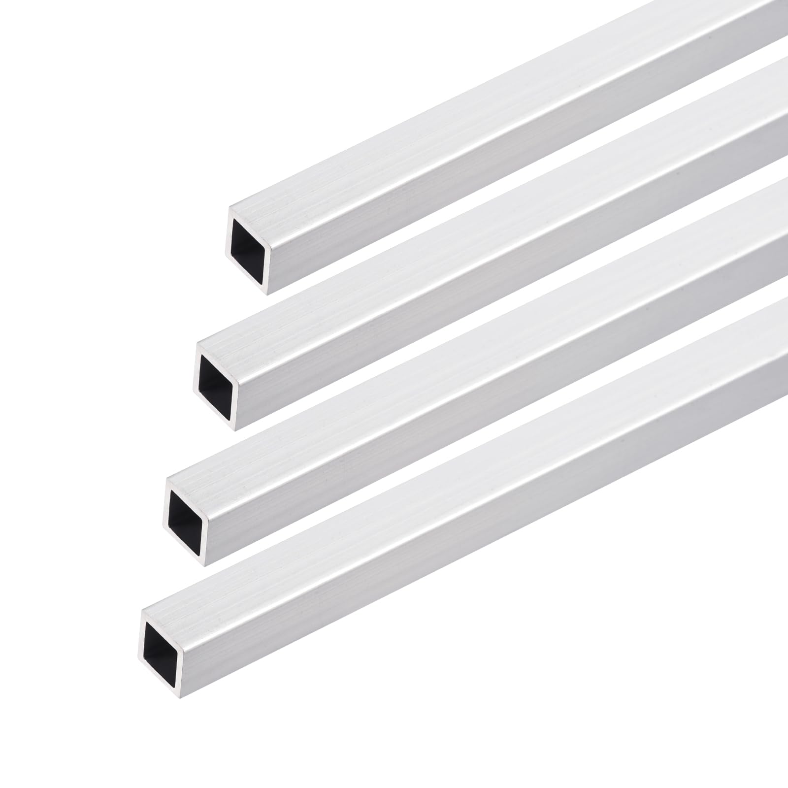 DMiotech Lot De 4 Tubes Carrés Aluminium 6063 8x8x1mm – 300mm, Pour Cadres, DIY & Projets Structurels