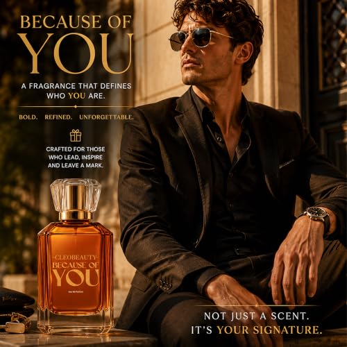 Image of TheCLEOBEAUTYCo Because Of You Eau De Parfum for Men & Women | 100ml Perfume + Free 15ml Pocket Perfume | Long Lasting Luxury Unisex Fragrance | Premium EDP with Citrus, Floral & Woody Notes