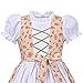 Sunny Fashion Girls Beige German Dirndl Oktoberfest Floral Bavarian Party Dress Size 7