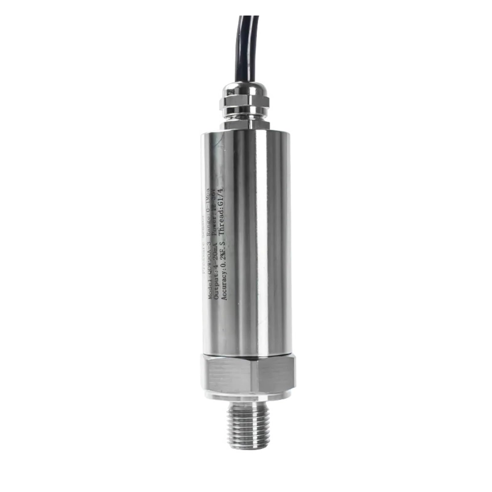 Transmisor de presión 4-20 mA con sensor de 0-50 bar y conexión G1/4 para control de fluidos industrial