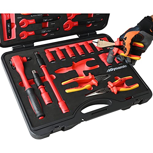 28 Piece Insulated Tool Set, Vde Certified To 1,000V Ac, Electrician Tools Including Insulated Sockets, Wrenches, Pliers, Screwdrivers, In Durable Storage Case #TOP1