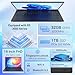 Auusda 16 Inch Laptop 32GB RAM 1TB NVMe SSD Quad-Core Processor Up to 3.7GHz 1200P IPS Display USB-C Full Function Fingerprint Login Backlit Keyboard WiFi 6 Lightweight Black Laptop