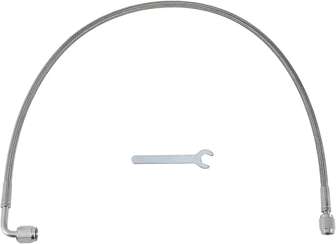 AN3 Turbo Oil Feed Line Kit 21" Pressure Remote Turbocharger Oil Drain Return Line with Adapter,Wrench 1 Set