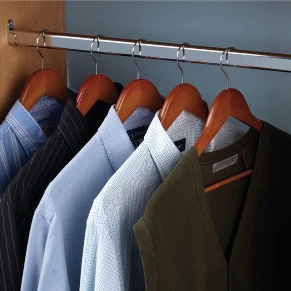 Miniatura 3 de Soporte extremo para barra de armario ovalada pasadores de 0197in cromo