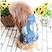 Angoily 2pcs Service Dog Vest Small Dogs Winter Clothing Denim Hoodies Puppy Jacket