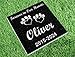 Custom Pet Memorial Stone Black Granite, Personalized 12x12 Dog Memorial Stone, Pet Grave Marker for Pet Dog Cat Horse, Headstone, Pet Headstone, Memorial Stone You Can Customize (Design 2) (Design 1, 12x12)