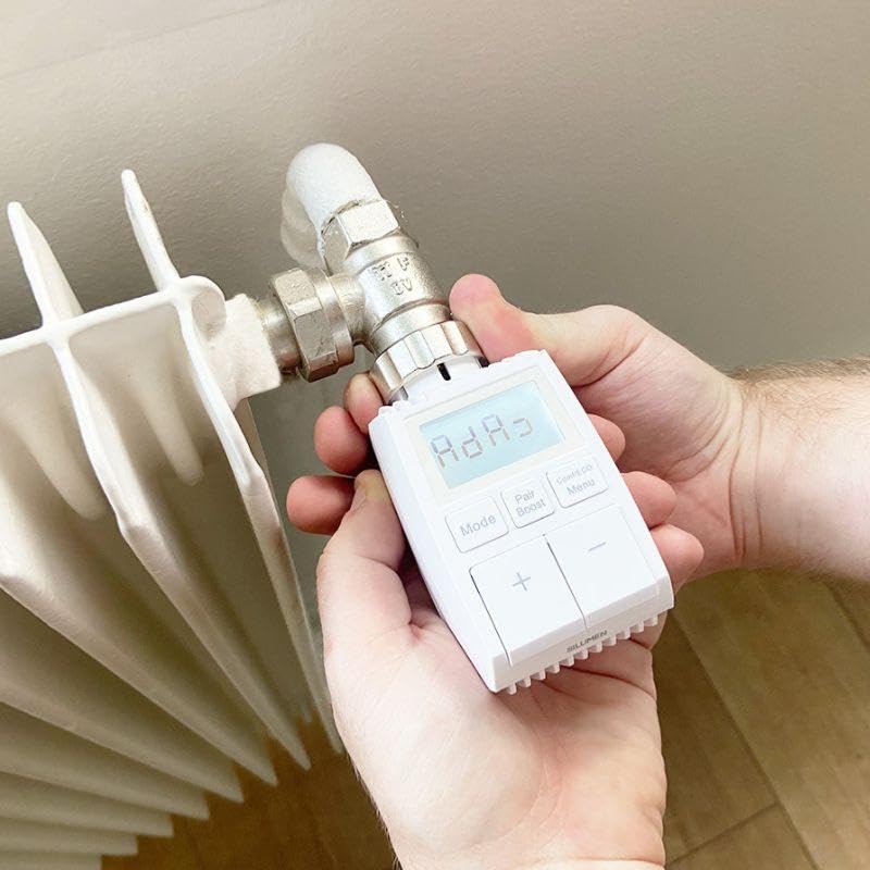 Kit de 2 Têtes Thermostatiques Connectées Universelle avec Ecran LCD + Passerelle ZigBee - SILAMP