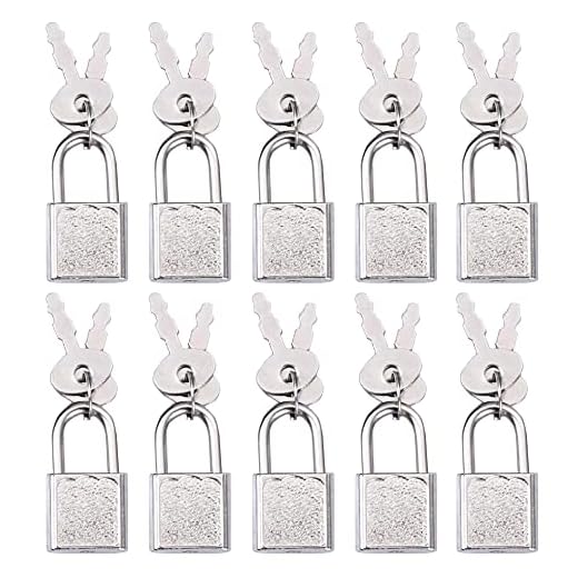 10pcs Mini Cute Diary Padlock Tiny Small Luggage Locks with Keys for Jewelry Boxes Decor Backpack Travel