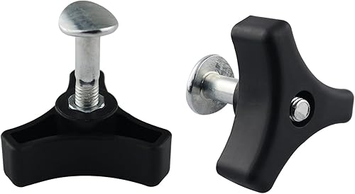 Miniatura 3 de 2 juegos de piezas de repuesto de perno de tornillo de tuerca de mariposa triangular para máquina cortadora de césped