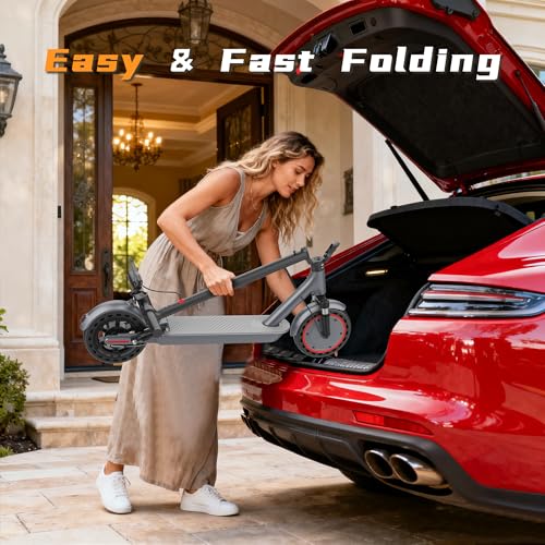 Image of WERHY 10 /8.5 Inch Electric Scooter for Adults,500 /350W Motor,15-25 Miles Range,Folding Commuter E Scooter with Dual Braking,Smart APP