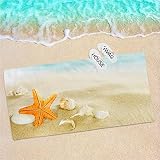 Ocasiones aplicables: la toalla de playa es de color brillante, de material suave, refrescante, suave y cómoda. Esta es una excelente opción para actividades al aire libre, nadar, acampar, practicar yoga, surfear o sumergirse. Ahorra espacio en el equipaje y es el mejor regalo para amigos/amantes/familia para su nuevo hogar y piscina.