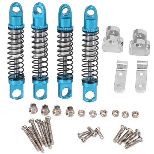 Image of SUNGOOYUE 4 Sets Metal Front Rear Shock Absorber, Aluminum Alloy RC Car Shock Absorber for Car Upgrade Parts WPL D12 1 /10 RC(Blue) Toy Model