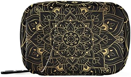 Vintage Floral Mandala Pill Case, Weekly Portable Pill Bag Container 7 Days Pill Box Organizer Vitamin Supplement Holder with Zipper for Travel Family Business
