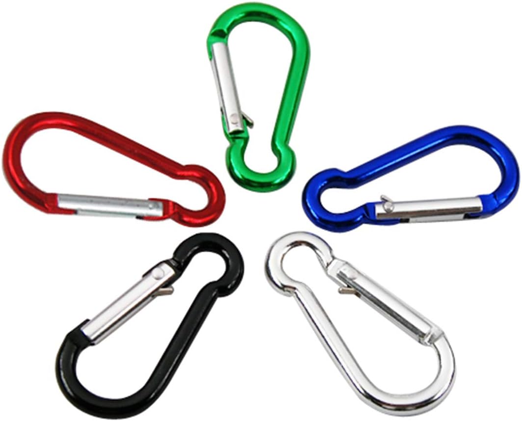 TRIXES X 5 Mini Clip Spring Hook Keyring for Camping or Sports