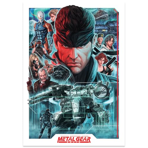 Image of FaNaTtik Metal Gear Solid Montage A3 Art Print | Limited Edition 995 | Solid Snake Artwork by Selected Artist