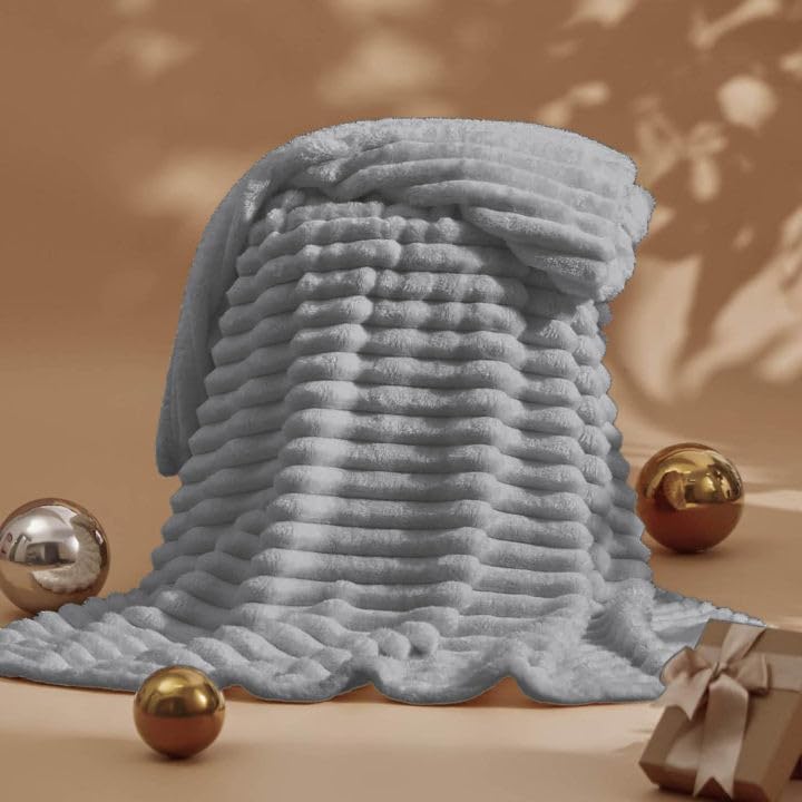 Couverture en laine douce pour canapé et lit - Plaid chaud toutes saisons - 3