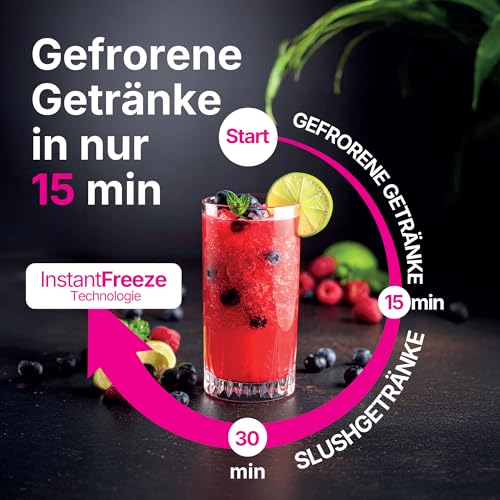 Seeger SuperSlush, 2L 7-in-1 Slush Maschine für zu Hause, 7 Smarten Programma, Automatische Reinigung und InstantFreeze 15 min Technologie, Slushi, Eis-Cocktails, Frappé, Milchshakes, Margaritas – Bild 7