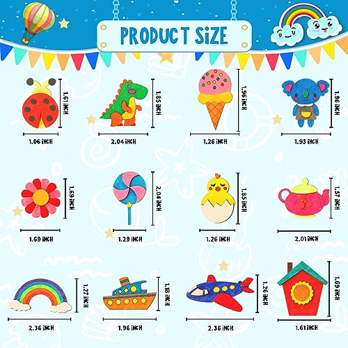 48-Pack Diy Wooden Magnets, Arts & Crafts For Boys And Girls Ages 3+, Painting Craft Activities Kit, Craft Toys Gifts For 3, 4, 5, 6, 7, 8, 9, 10, 11 & 12 Year Old Kids 4-6, 4-8, 8-12 #TOP3