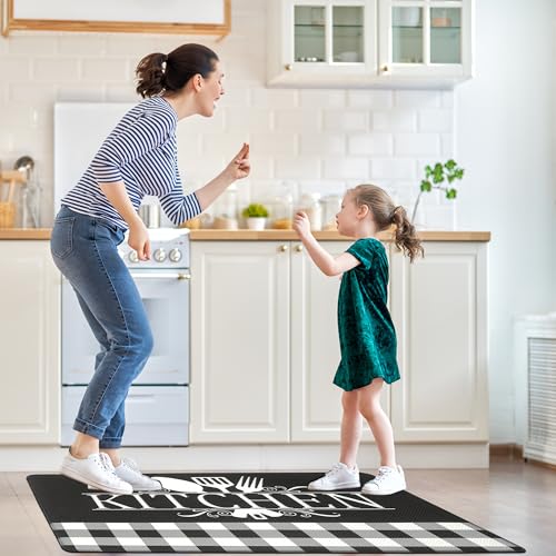 Sanfornia Buffalo Plaid Anti Fatigue Kitchen Mat Waterproof Anti-Slip Kitchen Mats And Rugs Heavy Duty Pvc Ergonomic Comfort Standing Mat For Kitchen thumb #5