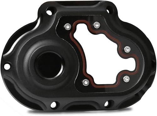Cubierta lateral de transmisión cromada Clarity para Harley Twin Cam Dyna Low Rider FXDL Fat Bob Touring Road King FLHR Softail 07-13 negro