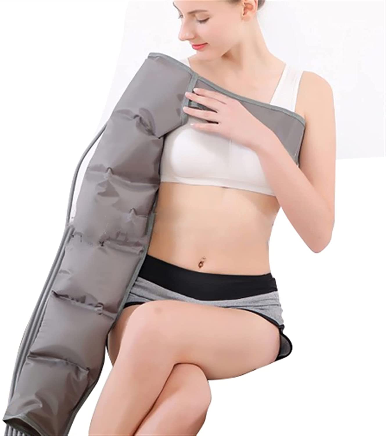 Massaggiatore ad Aria per Gambe per circolazione e Relax Massaggio Piedi e Polpacci con 6 intensità 2 modalità, massaggiatore per Compressione Gambe, Macchina per la circolazione sanguigna