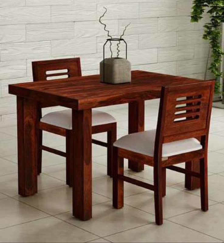 GM CRAFT Solid Sheesham Wood Two Seater Dining Set for Dining Room Restaurant Hotels Cafe, Wooden Dining Set, Sheesham Wood Dining Set,11