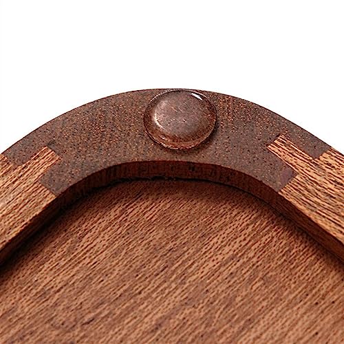 Bandeja rectangular de madera para mesa de café, cesta de frutas y organizador de mesa 4
