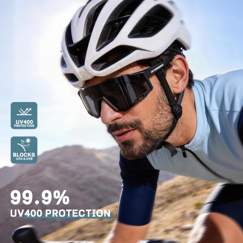 Image of Sport Polarized Sunglasses for Men and Women, Stylish and Lightweight Cycling Sunglasses with UV400 Protection