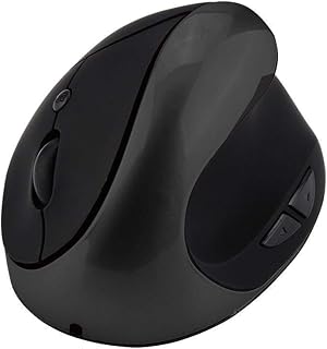 Viwind Wireless Mouse 2.4G Ergonomic Vertical Optical Mouse with Nano Receiver,4 Adjustable DPI 800/1200/1600/2400,Rechargeable Li-Battery,6 Buttons for Computer,Notebook,PC,Laptop,MacBook(Black)
