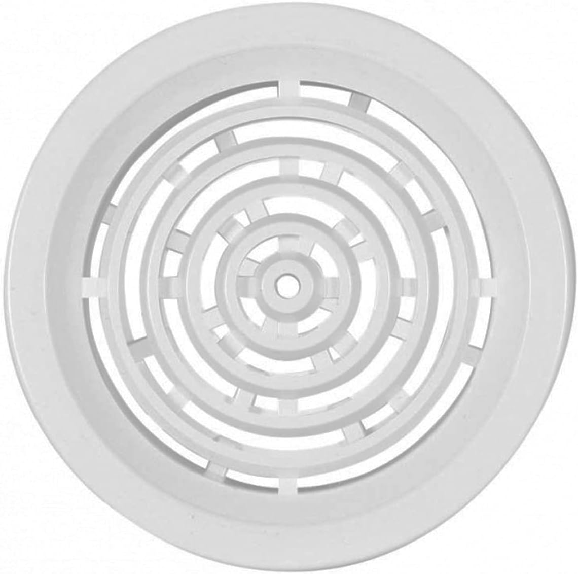 Plastic Ventilation Grille/Exhaust Air Grill Round Deck Dimensions: 60 mm, White, Set of 4