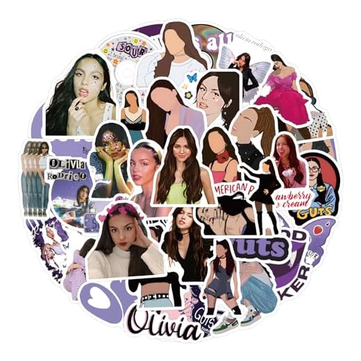Olivia Rodrigo Paquete de pegatinas 55 piezas | Pegatinas para adultos, coche, computadora portátil, botellas de agua, pegatinas para adolescentes lindas calcomanías de vinilo