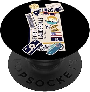 Airport and Airline Tags - Boarding Pass of Fort Lauderdale PopSockets Standard PopGrip