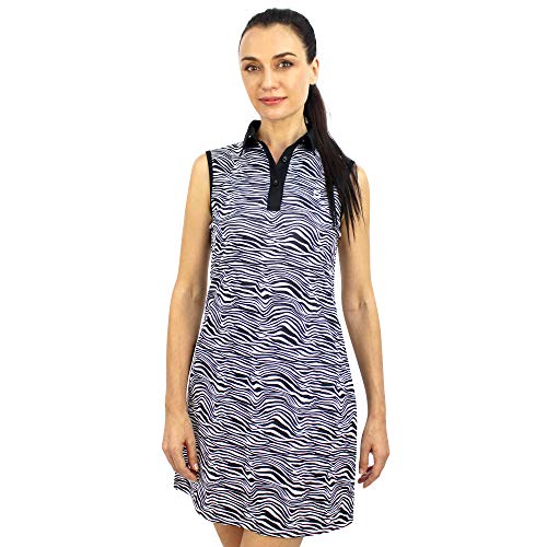 SAVALINO Women's Casual Tennis Dress XS Zebra