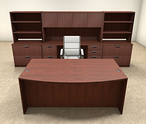 10pc Fan Front Modern Executive Office Desk Set, OT-SUL-D10