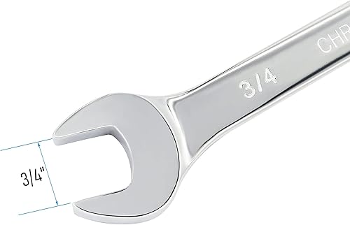 Miniatura 4 de Llave combinada de trinquete de 34 pulgadas SAE 72 dientes 12 puntos de trinquete de caja de trinquete terminada y extremo abierto herramientas para