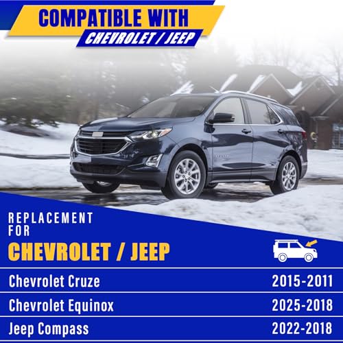 Image of 24 inch 18 inch Front Windshield Wiper blades Replacement for Chevy Chevrolet Cruze 2011-2015,Equinox 2018-2025,Jeep Compass 2018-2022,Premium All-Season Replacement Automotive Windshield Wipers