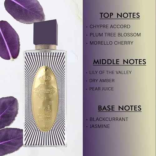Image of Arabiyat Ashaa Amethyst EDP 110 ml - Elegant Women's Floral Fruity Perfume with Jasmine, Peach & Praline, Long‑Lasting Natural Spray Vaporisateur