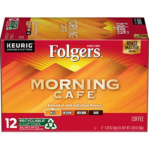 Image of Folgers Morning Cafe Mild Roast Coffee, 72 Keurig K-Cup Pods