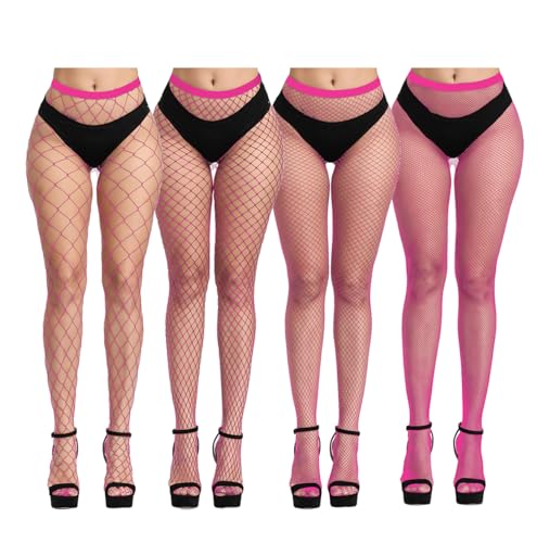 Image of Women Fishnet Stockings, High Waist Fishnet Tights Thigh Stockings Pantyhose