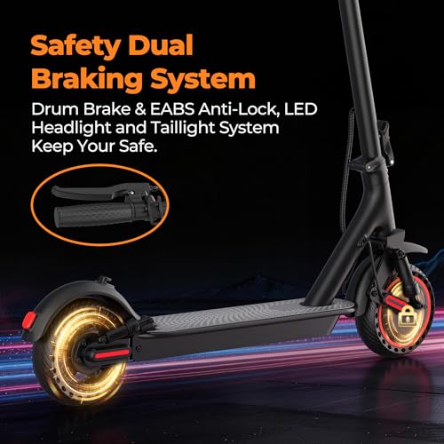 Image of Foldable Electric Scooter for Adults, 350W /500W Motor, Up to 22 MPH, 8.5 inch /10 inch /14 inch Tires, 15‑31 Miles Range, Dual Brakes E Scooter with Seat & Bag