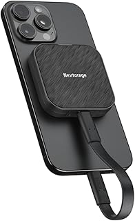 Nextorage 日本メーカー ポータブルSSD MagSafe 対応 1TB 10Gbps USB3.2 Gen2 Type-C 最大読込速度1050MB/sec iPhone15/16/17 Pro, Pro Max, Windows, MacOS 動作確認済み ProRes Blackmagic 容量不足解決 外付けssd NX-P2MG1TB/ENEL ネクストレージ