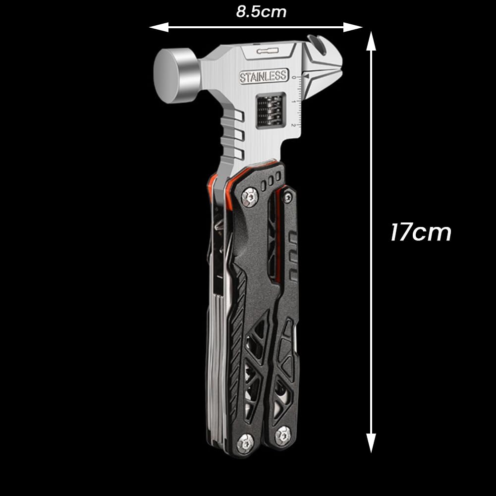 1 Zestaw Wielofunkcyjnych Kombinerek Multitool Krętlikiem Narzędziowym Czarny z Pochwową Nylonową na Zewnątrz dla Obozów i Wycieczek na Łonie Przyrody.