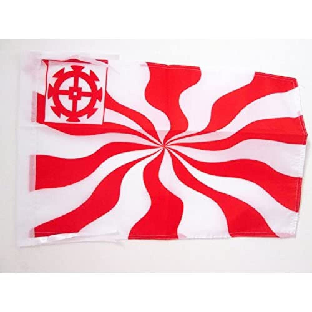 AZ FLAG, Imperial Free City of Mulhouse Flag, 18'' x 12'', 100% Polyester France, Mulhouse Small Banner with Two Cords