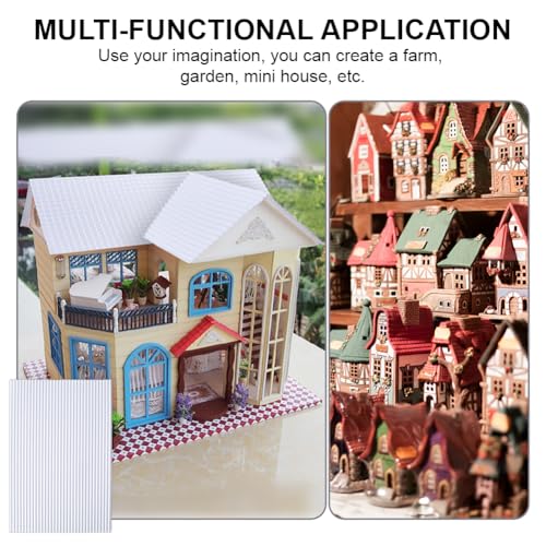 Tuiles de toit maison de poupée légères pour réparer et fabriquer des toits miniatures - 5