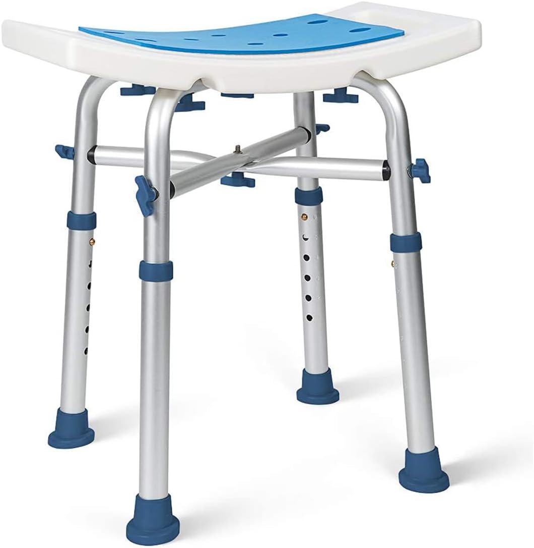 GreenChief Heavy Duty Shower Chair 500lb, Padded Bath Seat, Narrow Bathtub Chair for Elderly, Senior, Handicap & Disabled