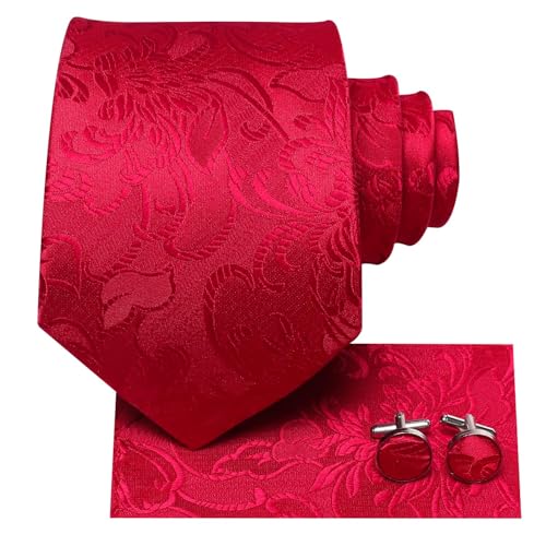 Image of Hi-Tie Men's Suspenders and Tie Set Silk Adjustable Elastic Y Braces with Strong 6 Clips Pocket Square Set