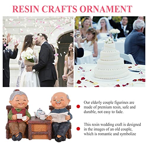 Figura pareja amorosa pareja ancianos decoración resina miniatura 7