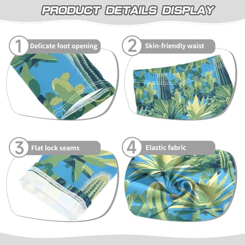 KLL Cactus Many Illusion Toddler Girls Leggings Fashion High Waisted Pants Running3