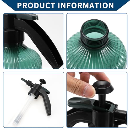 Hihaha Sprühflasche/Außenpflanzenzerstäuber Pump-Sprühflasche Wasserpumpe für Garten Zuhause/Einstellbarer Kunststoff 2L / 1 Stück Grün